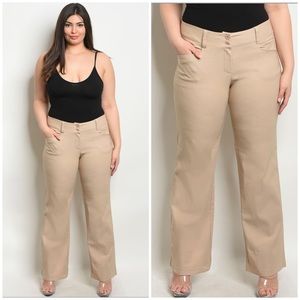 CLEARANCE ‼️TAN PLUS SIZE- PANTS